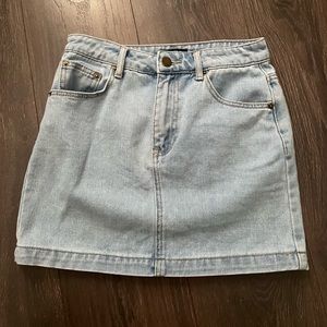 Blue Denim Mini Skirt